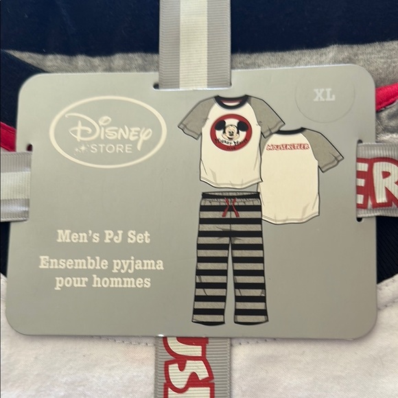 Disney Men's Pajama Set in Red, Black, and Gray XL - Picture 2 of 3